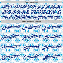 Load image into Gallery viewer, Custom Stitched White Royal 3D Pattern Design Evil Eyes Sports Pullover Sweatshirt Hoodie