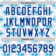 Load image into Gallery viewer, Custom Stitched White Royal 3D Pattern Design Evil Eyes Sports Pullover Sweatshirt Hoodie