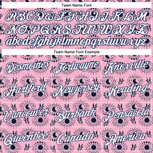 Load image into Gallery viewer, Custom Stitched Light Pink White-Navy 3D Pattern Design Evil Eyes Sports Pullover Sweatshirt Hoodie