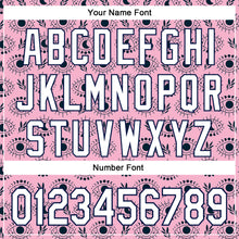 Load image into Gallery viewer, Custom Stitched Light Pink White-Navy 3D Pattern Design Evil Eyes Sports Pullover Sweatshirt Hoodie