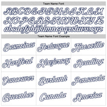 Load image into Gallery viewer, Custom Stitched White Navy 3D Pattern Design Evil Eyes Sports Pullover Sweatshirt Hoodie