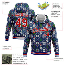 Load image into Gallery viewer, Custom Stitched Royal Red-White 3D Christmas Sports Pullover Sweatshirt Hoodie