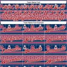 Load image into Gallery viewer, Custom Stitched Navy Red-White 3D Christmas Sports Pullover Sweatshirt Hoodie