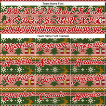 Load image into Gallery viewer, Custom Stitched Kelly Green Red-White 3D Christmas Sports Pullover Sweatshirt Hoodie