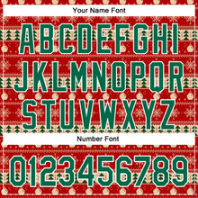 Load image into Gallery viewer, Custom Stitched Red Kelly Green-White 3D Christmas Sports Pullover Sweatshirt Hoodie
