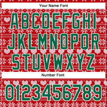 Load image into Gallery viewer, Custom Stitched Maroon Kelly Green-White 3D Christmas Sports Pullover Sweatshirt Hoodie