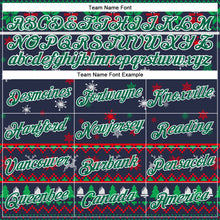 Load image into Gallery viewer, Custom Stitched Navy Kelly Green-White 3D Christmas Sports Pullover Sweatshirt Hoodie