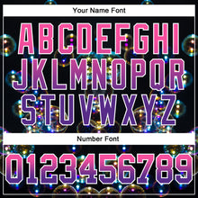 Load image into Gallery viewer, Custom Stitched Black Pink-Purple Fade 3D Pattern Design Colorful Bubbles Sports Pullover Sweatshirt Hoodie