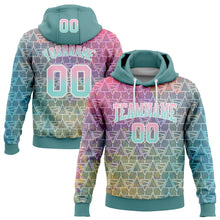 Load image into Gallery viewer, Custom Stitched Shadow Blue Light Pink-Ice Blue Fade 3D Pattern Design Geometric Triangle Shapes Sports Pullover Sweatshirt Hoodie