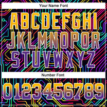 Load image into Gallery viewer, Custom Stitched Black Gold-Purple Fade 3D Pattern Design Colorful Line Shapes Sports Pullover Sweatshirt Hoodie