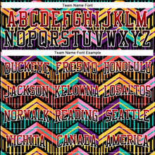 Load image into Gallery viewer, Custom Stitched Black Red-White Fade 3D Pattern Design Colorful Stripes Shapes Sports Pullover Sweatshirt Hoodie