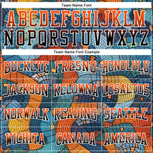 Load image into Gallery viewer, Custom Stitched Black Orange-White Fade 3D Pattern Design Colorful Curve Shapes Sports Pullover Sweatshirt Hoodie