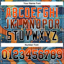 Load image into Gallery viewer, Custom Stitched Black Orange-White Fade 3D Pattern Design Colorful Curve Shapes Sports Pullover Sweatshirt Hoodie