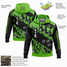 Load image into Gallery viewer, Custom Aurora Green Black 3D Chess International Chess Day Sports Pullover Sweatshirt Hoodie