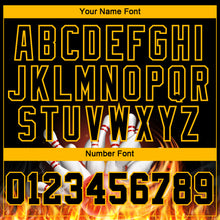 Load image into Gallery viewer, Custom Stitched Black Gold 3D Flame Bowling Sports Pullover Sweatshirt Hoodie