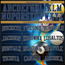 Load image into Gallery viewer, Custom Stitched Navy Royal-Old Gold 3D Billiard Sports Pullover Sweatshirt Hoodie