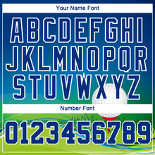 Load image into Gallery viewer, Custom Stitched Royal Neon Green-White 3D Golf Ball Sports Pullover Sweatshirt Hoodie