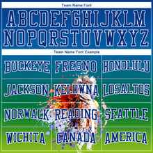 Load image into Gallery viewer, Custom Stitched Royal Neon Green-White 3D Golfing Golf Ball Sports Pullover Sweatshirt Hoodie