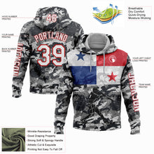 Load image into Gallery viewer, Custom Camo White-Red 3D Panama Panamanian Flag Sports Pullover Sweatshirt Salute To Service Hoodie