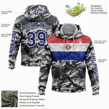 Load image into Gallery viewer, Custom Camo Navy-White 3D Paraguay Paraguayan Flag Sports Pullover Sweatshirt Salute To Service Hoodie
