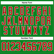 Load image into Gallery viewer, Custom Grass Green Red-White Funny Christmas 3D Hockey Lace Neck Jersey