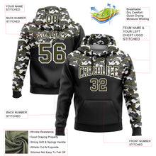 Load image into Gallery viewer, Custom Stitched Camo Olive Black-Steel Gray 3D Sports Pullover Sweatshirt Salute To Service Hoodie