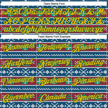 Load image into Gallery viewer, Custom Stitched US Navy Blue Gold-Kelly Green Christmas 3D Sports Pullover Sweatshirt Hoodie