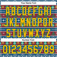 Load image into Gallery viewer, Custom Stitched US Navy Blue Gold-Kelly Green Christmas 3D Sports Pullover Sweatshirt Hoodie