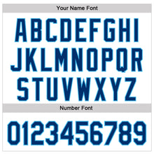 Load image into Gallery viewer, Custom Stitched White US Navy Blue-Sky Blue Christmas 3D Sports Pullover Sweatshirt Hoodie