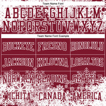 Load image into Gallery viewer, Custom Stitched Crimson White Christmas Snowflakes 3D Sports Pullover Sweatshirt Hoodie