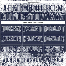 Load image into Gallery viewer, Custom Stitched Navy White Christmas Snowflakes 3D Sports Pullover Sweatshirt Hoodie