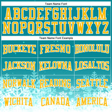 Load image into Gallery viewer, Custom Stitched Teal Gold-White Christmas Snowflakes 3D Sports Pullover Sweatshirt Hoodie