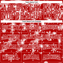 Load image into Gallery viewer, Custom Stitched Red White Christmas Snowflakes 3D Sports Pullover Sweatshirt Hoodie