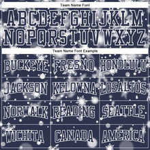 Load image into Gallery viewer, Custom Stitched Navy White Christmas Snowflakes 3D Sports Pullover Sweatshirt Hoodie