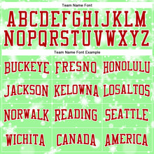 Load image into Gallery viewer, Custom Stitched Pea Green Red-White Christmas Snowflakes 3D Sports Pullover Sweatshirt Hoodie
