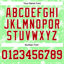 Load image into Gallery viewer, Custom Stitched Pea Green Red-White Christmas Snowflakes 3D Sports Pullover Sweatshirt Hoodie