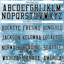 Load image into Gallery viewer, Custom Stitched Panther Blue Black-White Christmas Snowflakes 3D Sports Pullover Sweatshirt Hoodie