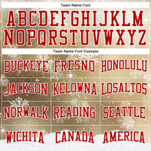 Load image into Gallery viewer, Custom Stitched Old Gold Red-White Christmas Snowflakes 3D Sports Pullover Sweatshirt Hoodie