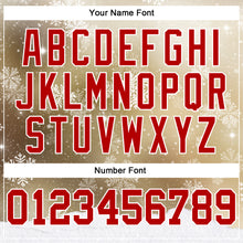 Load image into Gallery viewer, Custom Stitched Old Gold Red-White Christmas Snowflakes 3D Sports Pullover Sweatshirt Hoodie