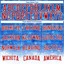 Load image into Gallery viewer, Custom Stitched Royal Red-White Christmas Snowflakes 3D Sports Pullover Sweatshirt Hoodie