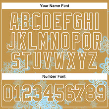 Load image into Gallery viewer, Custom Stitched Old Gold White Christmas Snowflakes 3D Sports Pullover Sweatshirt Hoodie