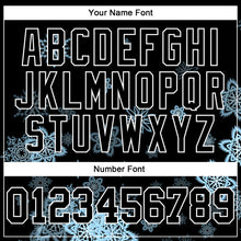 Load image into Gallery viewer, Custom Stitched Black White Christmas Snowflakes 3D Sports Pullover Sweatshirt Hoodie