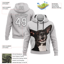 Load image into Gallery viewer, Custom Stitched White Black 3D Pattern Design Purebred Dog Sports Pullover Sweatshirt Hoodie