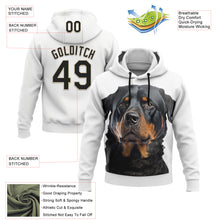 Load image into Gallery viewer, Custom Stitched White Black-Cream 3D Pattern Design Rottweiler Dog Sports Pullover Sweatshirt Hoodie