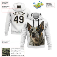 Load image into Gallery viewer, Custom Stitched White Black-Cream 3D Pattern Design Australian Cattlel Dog Sports Pullover Sweatshirt Hoodie