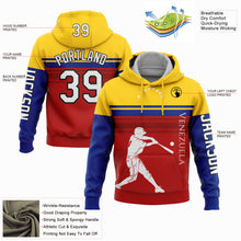 Load image into Gallery viewer, Custom Red Gold Royal-Black 3D Venezuela Venezuelan Flag Sports Pullover Sweatshirt Hoodie