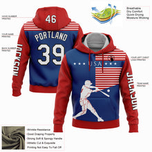 Load image into Gallery viewer, Custom Red US Navy Blue-Black 3D USA Flag Sports Pullover Sweatshirt Hoodie