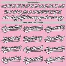 Load image into Gallery viewer, Custom Light Pink White-Black 3D Funny Christmas Authentic Baseball Jersey