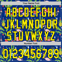 Load image into Gallery viewer, Custom Royal Light Yellow-Black 3D Funny Christmas Authentic Baseball Jersey