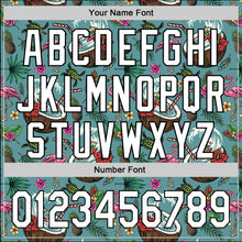 Load image into Gallery viewer, Custom Teal White-Black 3D Funny Christmas Authentic Baseball Jersey